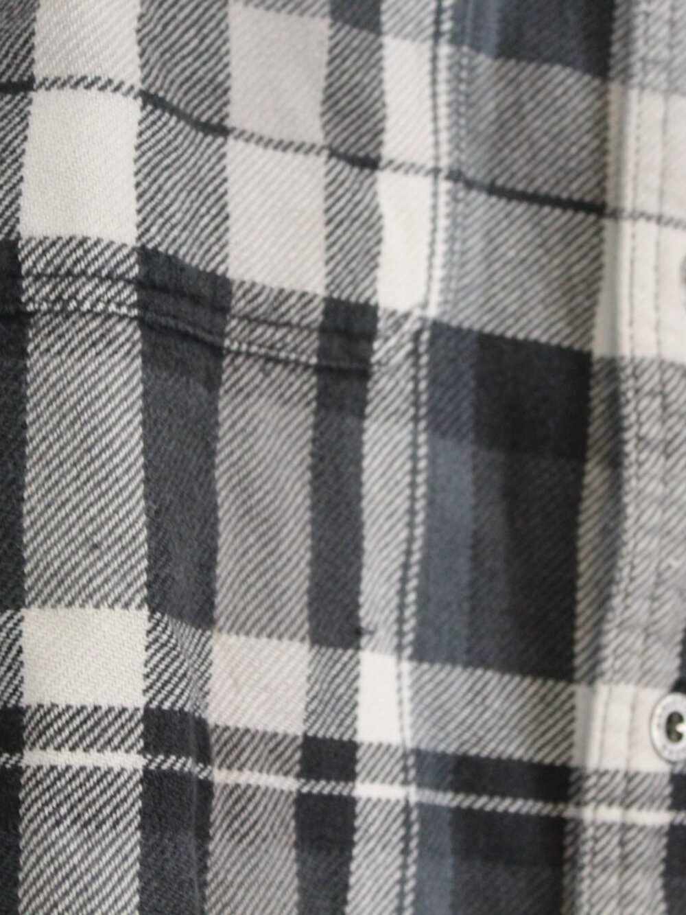 Harley-Davidson Plaid Flannel Shirt L Black White‎ Logo Button Up - Picture 4 of 12